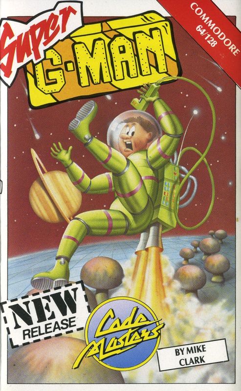 Super G-man box art for Commodore 64